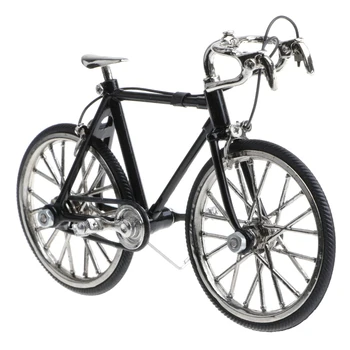 1:16 Scară Aliaj Turnat Sub Presiune Clasic Model De Bicicletă Replica Mini Biciclete De Jucărie Negru