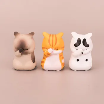 1 buc Desene animate Pisici Norocoase Model cu Ochiul Cat de Rasina de Artizanat figurina Papusa PVC Decor DIY Miniaturi Ornamente artizanale Cadou B1059
