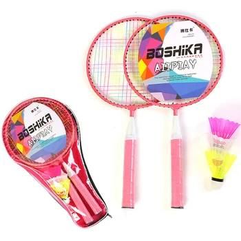 1 Pereche Copii, Tenis, Rachete De Badminton Minge De Set Sport Joc De Familie Jucarie Copii Rachete De Badminton