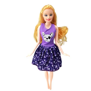 1 Set Papusa Printesa Tinuta Model Casual Fusta Costum de Haine pentru Papusa Barbie Accesorii de Moda Jucarii