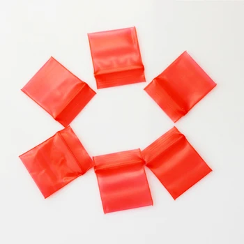 100BUC 1.8x2.5CM de Blocare Zip Pungi Roșu Poli Sac de Plastic Resigilabil Mici Punguțe Cadou Bomboane Ambalare Saci