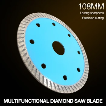 108mm Turbo Forma de Diamant Lama Rocă Vulcanică Lamă de Tăiere Suport Tăiere Umedă și Uscată pentru Ceramica / Piatra / Zidarie
