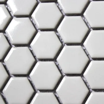 11PCS moda alb hexagon mozaic ceramic bucatarie backsplash baie tapet de perete, duș fundal țiglă China en-gros