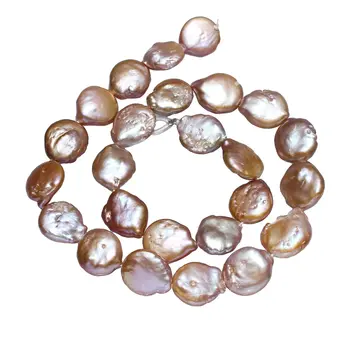 13-14mm Perle de Cultură de apă Dulce Pearl Margele Rotunde Plate Naturale Pearl Margele Pentru Bratari Colier Diy Bijuterii