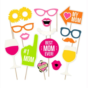 15buc Ziua Mamei Petrecere Decoratiuni DIY Iubesc pe Mama Photobooth Recuzită Consumabile Partid