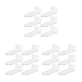 18 Pack Plutitoare Rafturi Pantofi,Acril Transparent Montat Pe Perete Pantofi Rafturi De Afișare,Pentru A Afișa Colectie De Pantofi