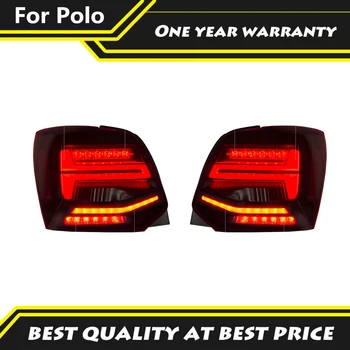 1Pair Exterior LED Lampă Spate Lumini de Asamblare Pentru VW Polo 2011-2018 Coada Lampă de Semnalizare Cu Secvențiale Indicator de Lumină din Spate