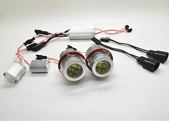 2 buc 60W LED Angel Eye Inel Marker Lumina Bec de Înlocuire kit de Upgrade pentru Seria 6 630 640 645 650 M6 E63 E64(2004-2007)