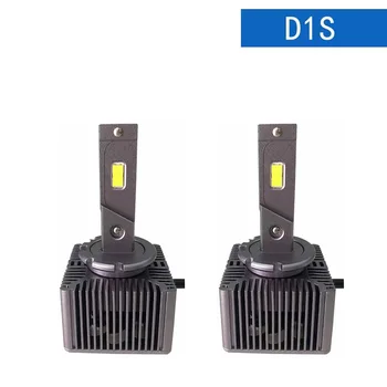 2 buc Auto D1S Turbo Faruri cu LED-uri Bec Lumina Alba cu Două Fețe CSP Chip 6000K Plug&Play Driver Extern de Înaltă Calitate