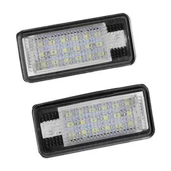 2 Buc Erori Alb LED-uri Auto Numărul de Înmatriculare Lampă Lumina de Înlocuire pentru Audi A3 S3 A4 S4 B6 A6 S6 A8 S8 Q7 Auto Luces Noi