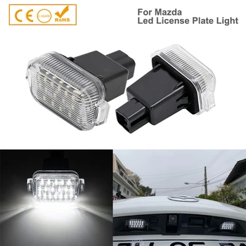 2 buc LED Numărul de Înmatriculare Lampă de Lumină Mașină Accessoreis Pentru Mazda A/T (Aka Mazda6)14-20 Mazda3 Hatchback 14-18 Alb Erori