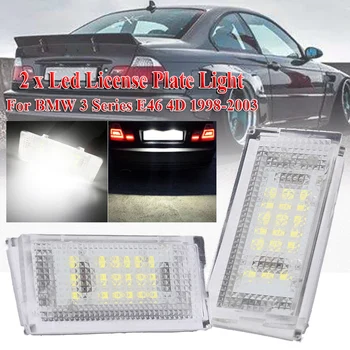 2 BUC Led-uri de Lumină de inmatriculare Led Auto Canbus Coada de Lumină LED-uri Albe Becuri Pentru BMW 3er E46 4D 1998-2003 Accesorii Auto