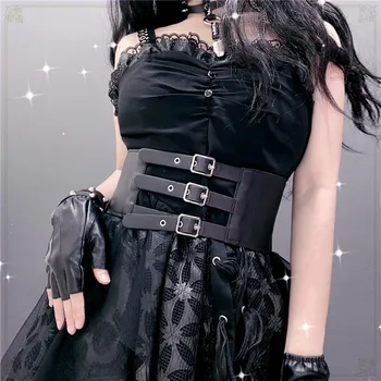 2022 moda Harajuku Lolita lolita corset punk goth Goth retro exterior purta talie sigiliu rece lo centura lata de sex feminin pentru corset