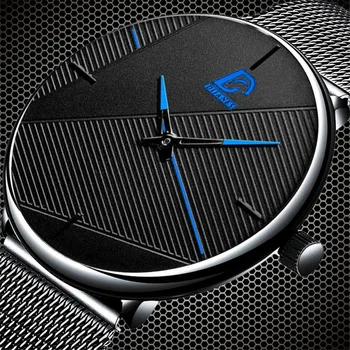 2022 Nou Minimalist Moda pentru Bărbați Ceasuri de Lux de Afaceri Ultra Subțire Plasă din Oțel Inoxidabil Curea Cuarț Bărbați Ceas Reloj Hombre