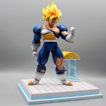 30cm Dragon Ball Z Templul lui Son Goku Figura GK Super Saiyan Acțiune Figura Spiritului Timp Casa Goku PVC Anime Modelul de Colectare de Jucării