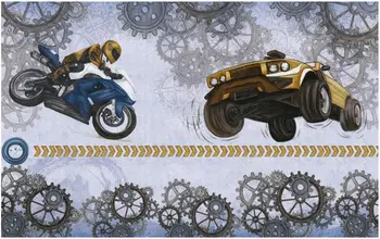 3d imagini de fundal fotografie personalizate murală trase de mână curse de motociclete de viteze home decor living tapet pentru pereti 3d dormitor