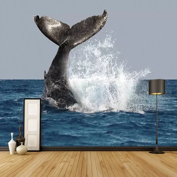 3D Tapet Modern Balena Mare Pictură în Ulei Arta Foto picturi Murale Pictura De Perete 3 D TV Camera de zi Canapea Perete Pânză de Perete de Hârtie