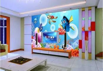 3d tapet personalizat murală non-țesute de Desene animate lume subacvatică finding nemo TV stabilirea picturi 3d perete camera picturi murale de perete de hârtie