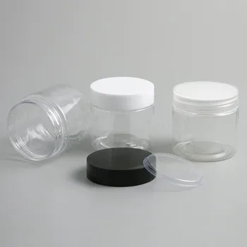 50 X 60g Gol Clar animale de COMPANIE Crema de Sticla Transparente, 2 uncii de Ambalare Cosmetice cu capace de Plastic Alb Negru Clar