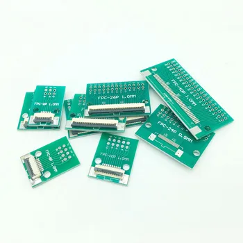 5PCS 4/6/8/10/12/20/24/26 Pin 1.0 mm FFC FPC Adaptor de 2,54 mm Cablu Plat Soclu Converter Breakout Bord pentru TFT LCD