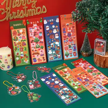 60 buc/lot Kawaii Crăciun, Moș Crăciun, om de Zăpadă Autocolante Drăguț Decorative Papetărie Autocolant Scrapbooking DIY Jurnal Stick Eticheta
