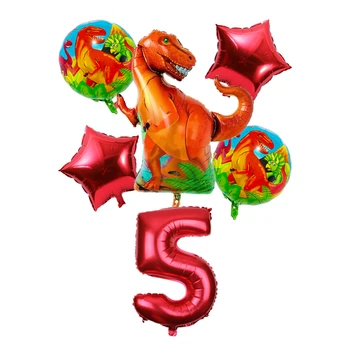 6Pcs Dinozaur Baloane Folie 32 Inch Numărul de Balon Petrecere de Aniversare pentru copii Decoratiuni Jucarii Copii Jurassic World Animal Heliu Minge