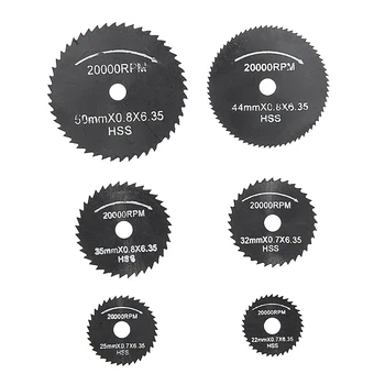 6pcs HSS Lama de fierastrau Circular Set Precis de Tăiere Rotative, Discuri +Tija de Extensie Pentru Lemn Gips carton Plastic Tăierea 22/25/32/35/45/50mm