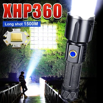 880000LM XHP360 Lanterna LED-uri USB Reacharge Lanternă Puternică 5000mAh Zoom Tactice Lanterna LED Lanterna bătaie Lungă Lampă de Mână