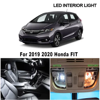 9x Alb Eroare Gratuita LED Lumini de Interior Hartă Dom Lectură Lampă de Tavan Pentru 2019 2020 Honda FIT Lumină de inmatriculare