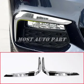 ABS Cromat lămpii de Ceață Față Spranceana Mesh Cover Garnitura Pentru BMW Seria 5 G30 Model Sport 2017-2021 Decorare Auto Accesorii Auto