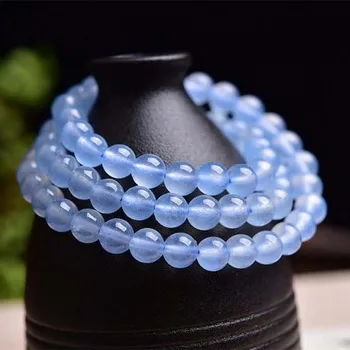 Albastru Calcedonie Stratificat Bratari Pentru Femei Farmece Jjewelry Face Declarație De Moda De Vindecare Cristale
