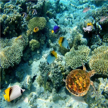 BEIBEHANG Personalizat tapet non-țesute lumii subacvatice de corali broasca 3D podea baie living pictura