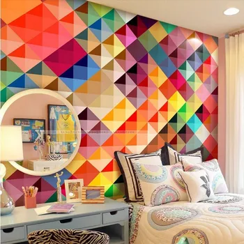 beibehang tapet de hârtie de perete camera de zi canapea dormitor, TV setarea de perete de artă modernă de fundal de Culoare grila murală tapet