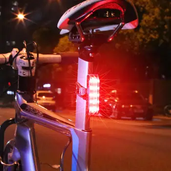 Biciclete Lumina din Spate 5 LED-uri USB Reîncărcabilă IPX-5 Impermeabil Coada Casca Lumina de Biciclete de Munte Biciclete Lumina de Avertizare Char J1C3