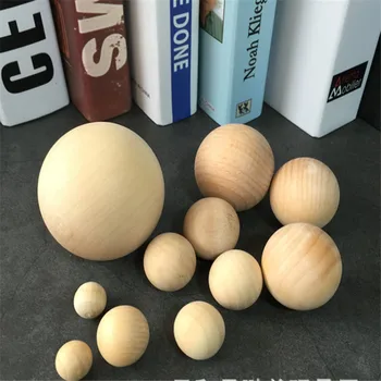 Bile De Lemn, Fără A Purtat Dia. 50/60/70/80mm DIY Balonul Rotund Distanțier Margele din Lemn Eco-Friendly din Lemn Natural Bijuterii Margele din Lemn