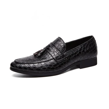 Canaf Noi Mocasini Barbati Pantofi Casual din Piele Pantofi de Afaceri Crocodil Model Slip pe Formală Pantofi de Moda Pantofi Plat Dimensiune 38-47