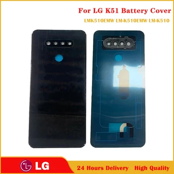 Capac baterie Spate Usa Spate Locuințe Caz Pentru LG K51 Capacul Bateriei cu Cadru Camera Lens Logo-ul de Reparații Piese