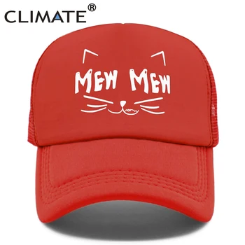 CLIMA Iubitor de Pisici Mew Mew Capac Pălărie Drăguț Minunat Mew Pisica Fete Șapcă de Baseball Capac Colorat Plasă Șapcă de Baseball Hat pentru Femei Fete
