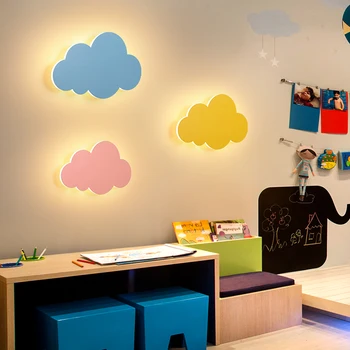 Cloud moderne lampă de perete de lumină alb-roz CONDUS agățat de perete camera de zi fata de copil dormitor lampa decor LB121712