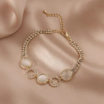De lux Opal de Aur Rotund Culoare Bratara Femei 2021 coreea Moda Bijuterii Nunta Petrecere Fata Sexy Accesorii Gotice Brățară