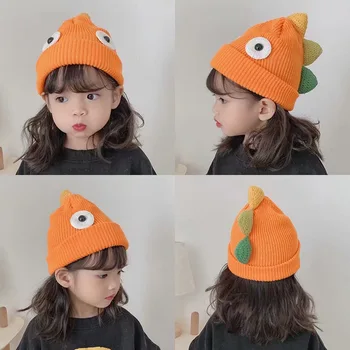 Desene Animate Pentru Copii Dinozaur Pălărie Capac Versiunea Coreeană Capace Tricotate Pentru Infant Toddler Băieți Fete Căciuli Ține De Cald Pentru Copii Accesorii Pălării
