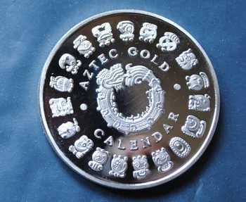 Dragon Mayan Calendar Aztec Monede de Metal Placat cu Monedă Comemorativă Insigna medalie pentru colectarea Arte Cadouri Suveniruri