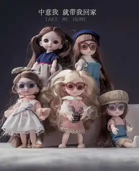 Ei asta e 16cm Papusa Simulat Q versiune cu articulații mobile super cute girl dress up jucărie mobile model