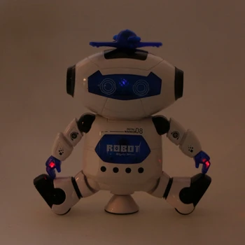 Electronice de Mers pe jos de Dans Robot de Jucarii Cu Muzica de Iluminat Pentru Copii BX0D