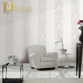 Europene Damasc Floral Wallpaper pentru Pereti 3D Texturate Parchet Dungi de Hârtie de Perete Camera de zi de Decorare Dormitor