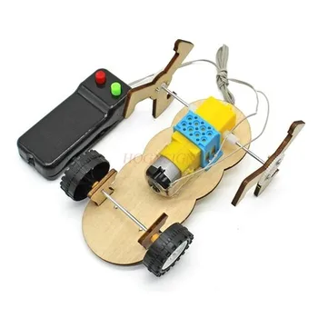 experimentul fizic echipamente de Sârmă controlate taxa auto asamblate de mână diy mini-mașină de casă electric simplu model de mașină de jucărie