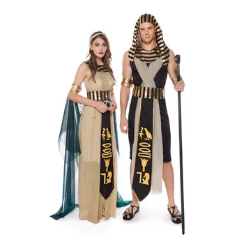Femeile Adulte Om Cleopatra Egiptean Faraon Costum De Halloween Antice Grecești Regina Zeita Fantasia Rochie Fancy