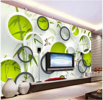 Foto personalizat tapet pentru pereți 3 d murală Idilic pădure de bambus bird 3D TV de fundal gazete de perete pentru camera de zi de decorare