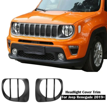 Frontal Negru Lumina Farurilor Lampa Garnitura Capac Decor Pentru Jeep Renegade 2019+ 1 Pereche