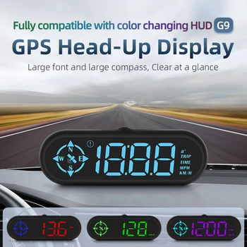 G9 Auto HUD Head-Up Display Multifunctional GPS Computer de bord Viteză de Alarmă Universal Electronice Auto Accesorii